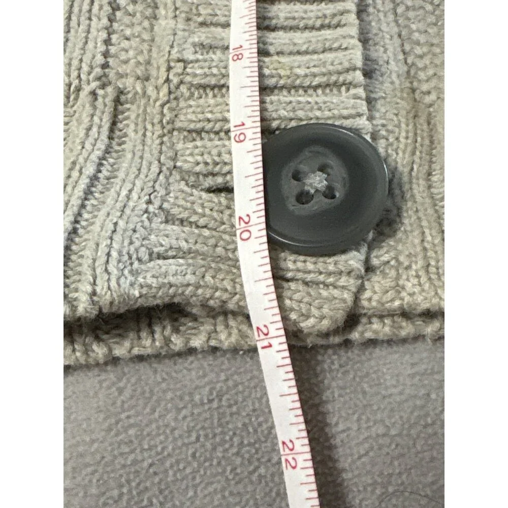 Vtg Aeropostale Women’s  L Tan Cardigan 3/4 Sleeve Cottagecore Spring Netural - Picture 5 of 5